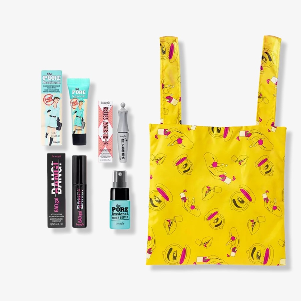 ✨ Benefit Cosmetics Bundle – Brand New • Travel-Size Set ✨ Includes makeup bag!